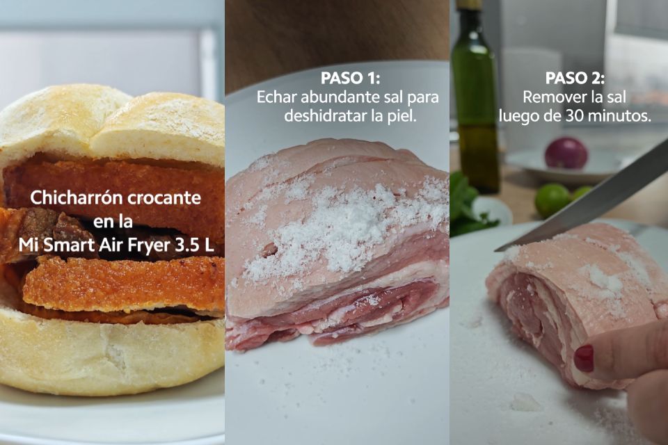 Descubre la receta para un chicharrón perfecto preparado en tu Xiaomi Smart Air Fryer