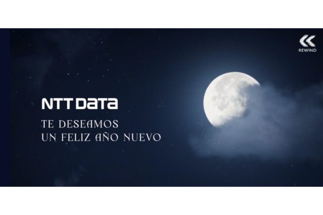 saludo de año nuevo tecnológico y solidario