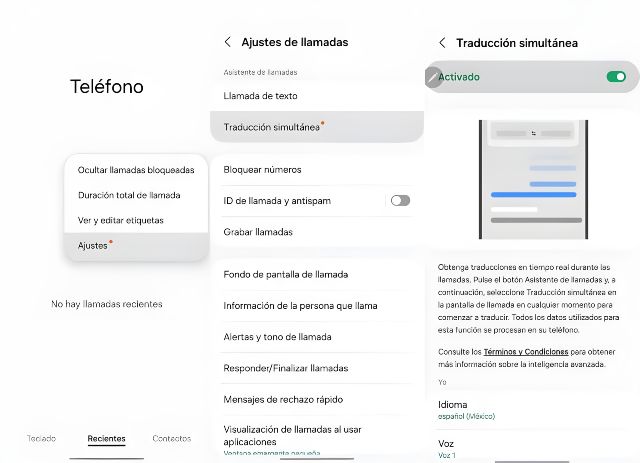 Traduzca llamadas y mensajes simultáneamente con Galaxy AI 
