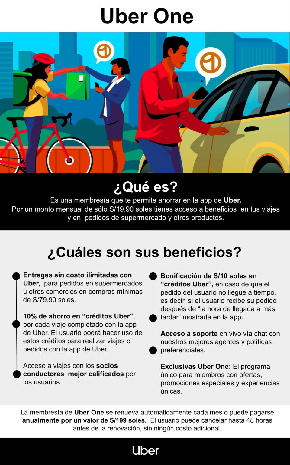 la nueva membresía de la app de Uber 